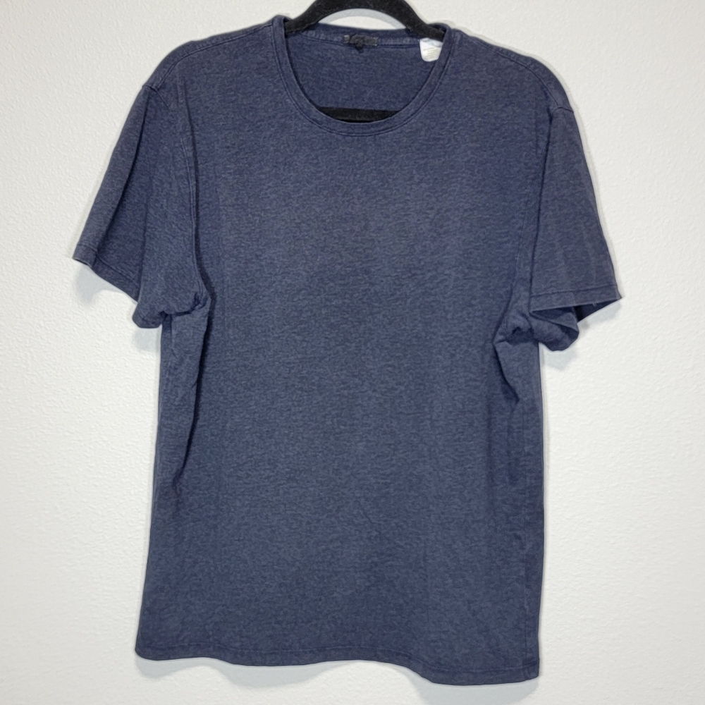 Patrick Assaraf pima cotton navy blue t-shirt